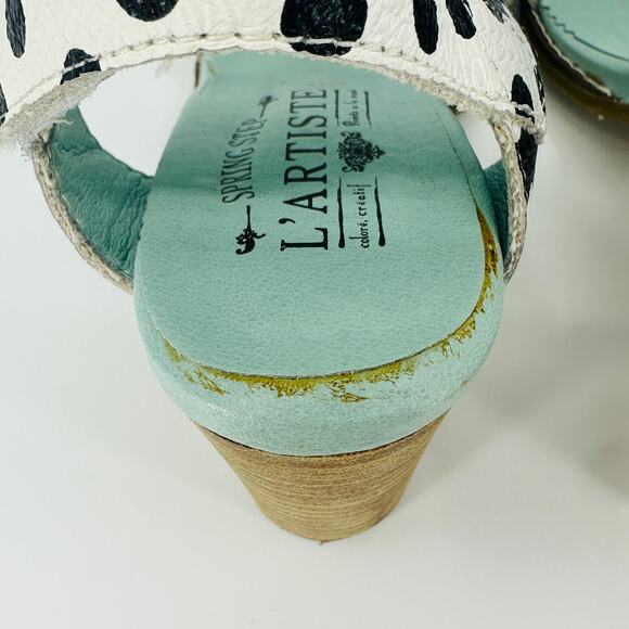 Spring Step L'Artiste Women's Dotstak Polka Dot Ankle Strap Sandals Size 39/ 8.5 - Picture 9 of 16